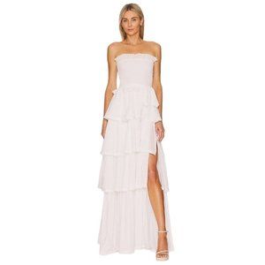 V. Chapman Angelina Gown in White 4 New Womens Cotton Long Maxi Dress